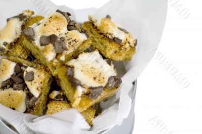 cakes with creme and chocolate