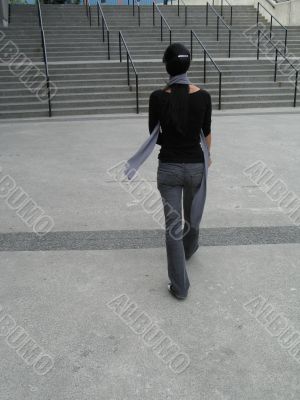 girl walking