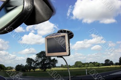 GPS on car window