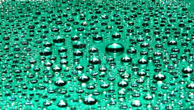 water-drops on green