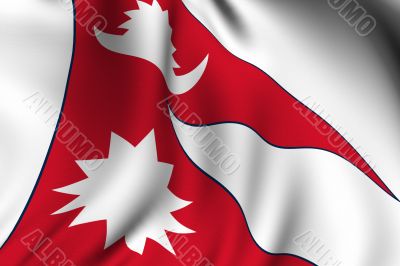 Rendered Nepalese Flag