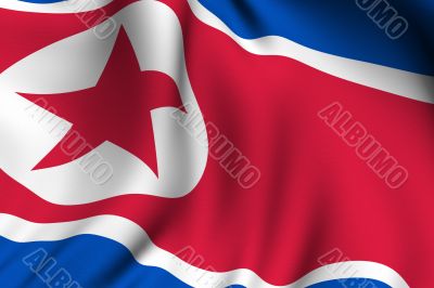 Rendered North Korean Flag