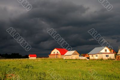 Houses and clouds