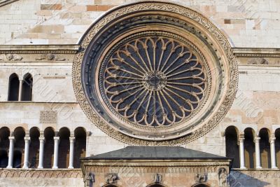 Cremona, rose window of the Cathedral
