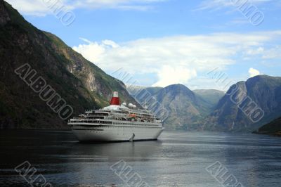 Ship in the fjord