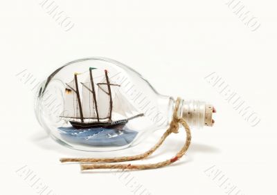 Sailing Ship In A Bottle