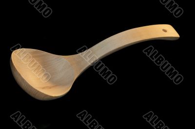 Hand carved wooden spoon.
