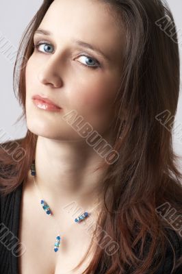 Portrait of beautiful brunette woman