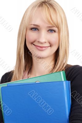Beautiful blonde businesswoman