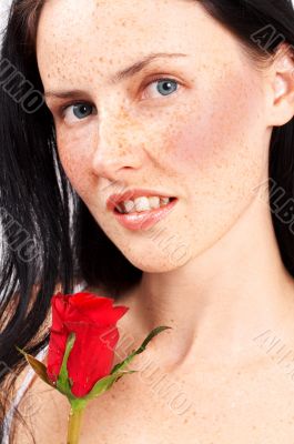 Portrait of beautiful brunette woman