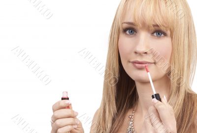 Portrait of beautiful blonde woman