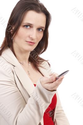 Beautiful brunette businesswoman