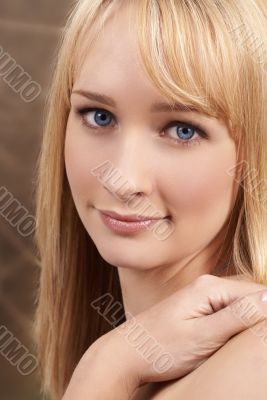Portrait of beautiful blonde woman
