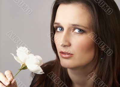 Portrait of beautiful brunette woman