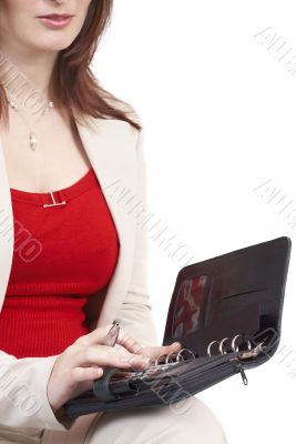 Beautiful brunette businesswoman