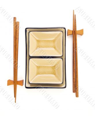 Abstract Chopsticks and Bowls