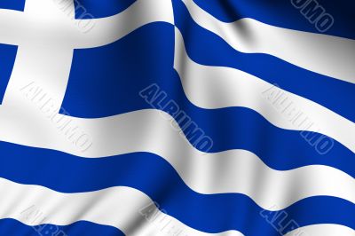 Rendered Greek Flag