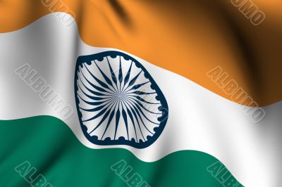 Rendered Indian Flag