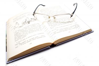 Book and glases