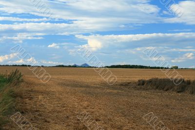 Landscape with cloudy sky