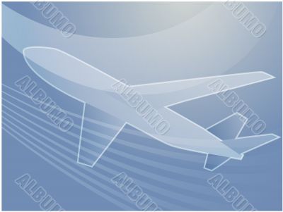 Air travel airplane illustration