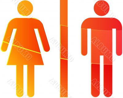 Toilet symbol illustration