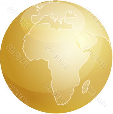 Map of Africa sphere