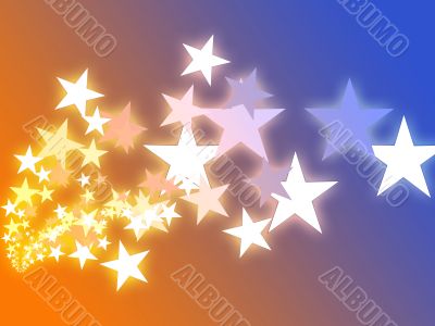Flying stars illustration