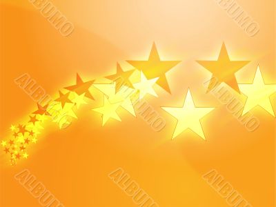 Flying stars illustration