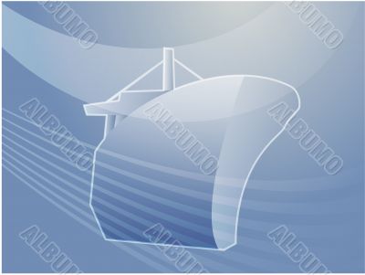 Ship naval transport illustration