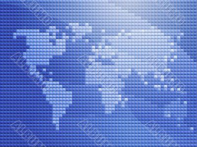 World map mosaic