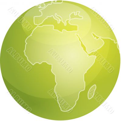 Map of Africa sphere