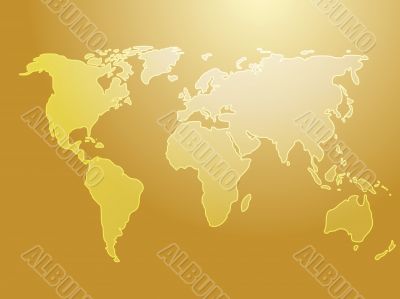 Map of the world illustration