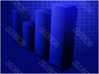 Financial barchart illustration