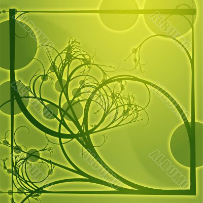 Floral border frame square