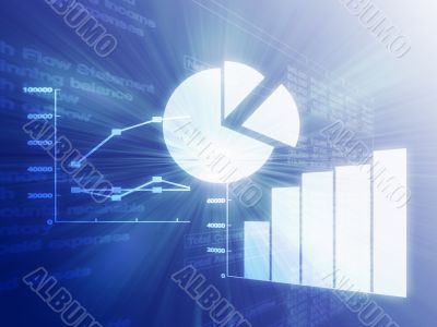 Spreadsheet business charts illustration
