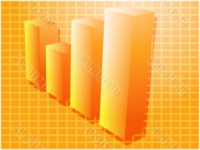Financial barchart illustration