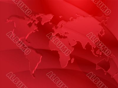 Embossed metal map