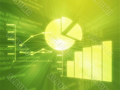 Spreadsheet business charts illustration