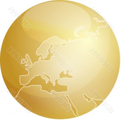 Map of Europe sphere