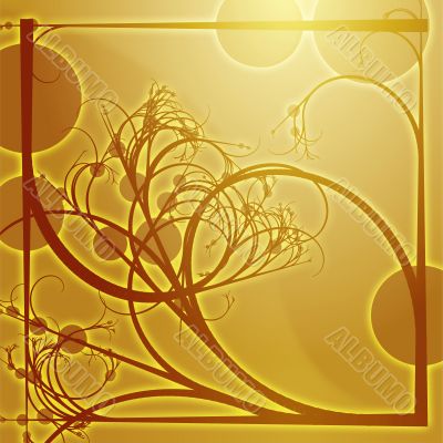 Floral border frame square