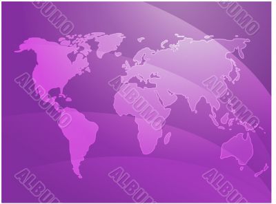 World map waves