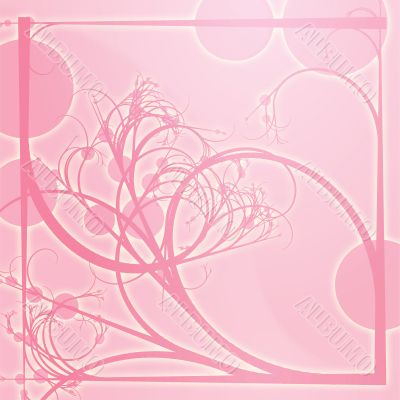 Floral border frame square