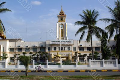 White building in Mandalay