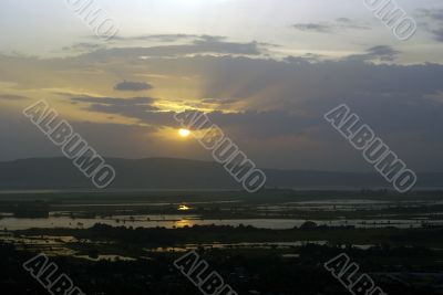 Sunset and clouds