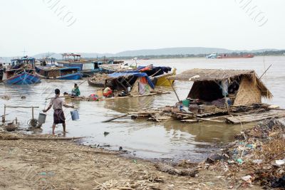 Slum on the river