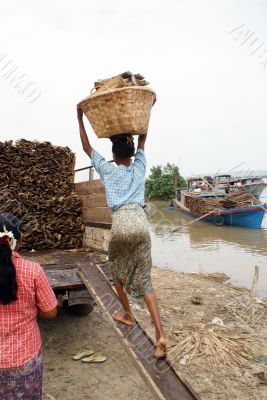 Girl and wood