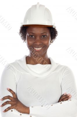 Woman engineer smiling