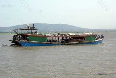 Ship on the river