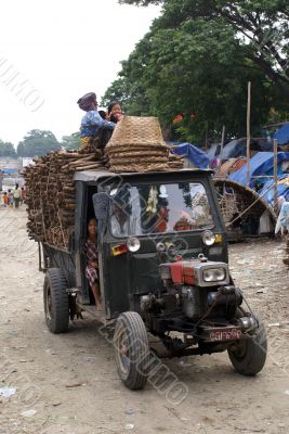 Truck with wood
